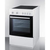 Image of Summit Appliance White 24" Wide Smooth Top Freestanding Electric Range CLRE24WH
