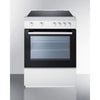 Image of Summit Appliance White 24" Wide Smooth Top Freestanding Electric Range CLRE24WH