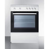 Image of Summit Appliance White 24" Wide Smooth Top Freestanding Electric Range CLRE24WH