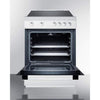 Image of Summit Appliance White 24" Wide Smooth Top Freestanding Electric Range CLRE24WH