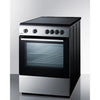 Image of Summit Appliance Black 24" Wide Smooth Top Freestanding Electric Range CLRE24