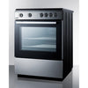 Image of Summit Appliance Black 24" Wide Smooth Top Freestanding Electric Range CLRE24