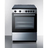 Image of Summit Appliance Black 24" Wide Smooth Top Freestanding Electric Range CLRE24