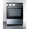 Image of Summit Appliance Black 24" Wide Smooth Top Freestanding Electric Range CLRE24