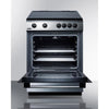 Image of Summit Appliance Black 24" Wide Smooth Top Freestanding Electric Range CLRE24