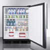 Image of Summit Appliance Black 24" Wide Built-In Refrigerator AL752LBLBISSHV