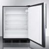 Image of Summit Appliance Black 24" Wide Built-In Refrigerator AL752LBLBISSHV