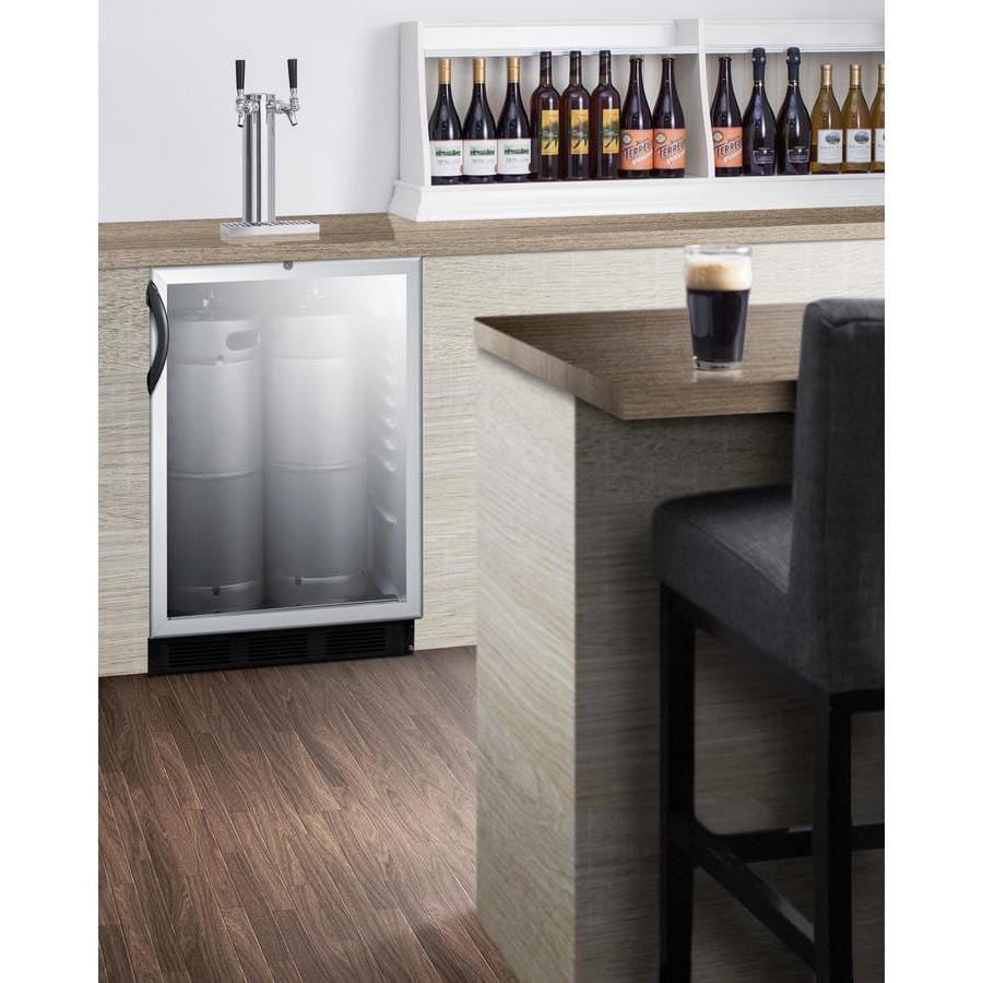 Summit Appliance Black 24" Wide Built-In Beer Dispenser SBC56GBIADA