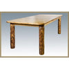 Image of Montana Woodworks Glacier Country Log 4 Post w Leaves Dining Table MWGCDT4PL