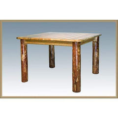 Montana Woodworks Glacier Country Log 4 Post Square Dining Table MWGCDT4PS
