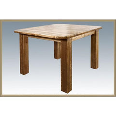 Montana Woodworks Homestead 4 Post w Leaves Dining Table MWHCDT4PLSL
