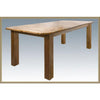 Image of Montana Woodworks Homestead 4 Post w Leaves Dining Table MWHCDT4PLSL