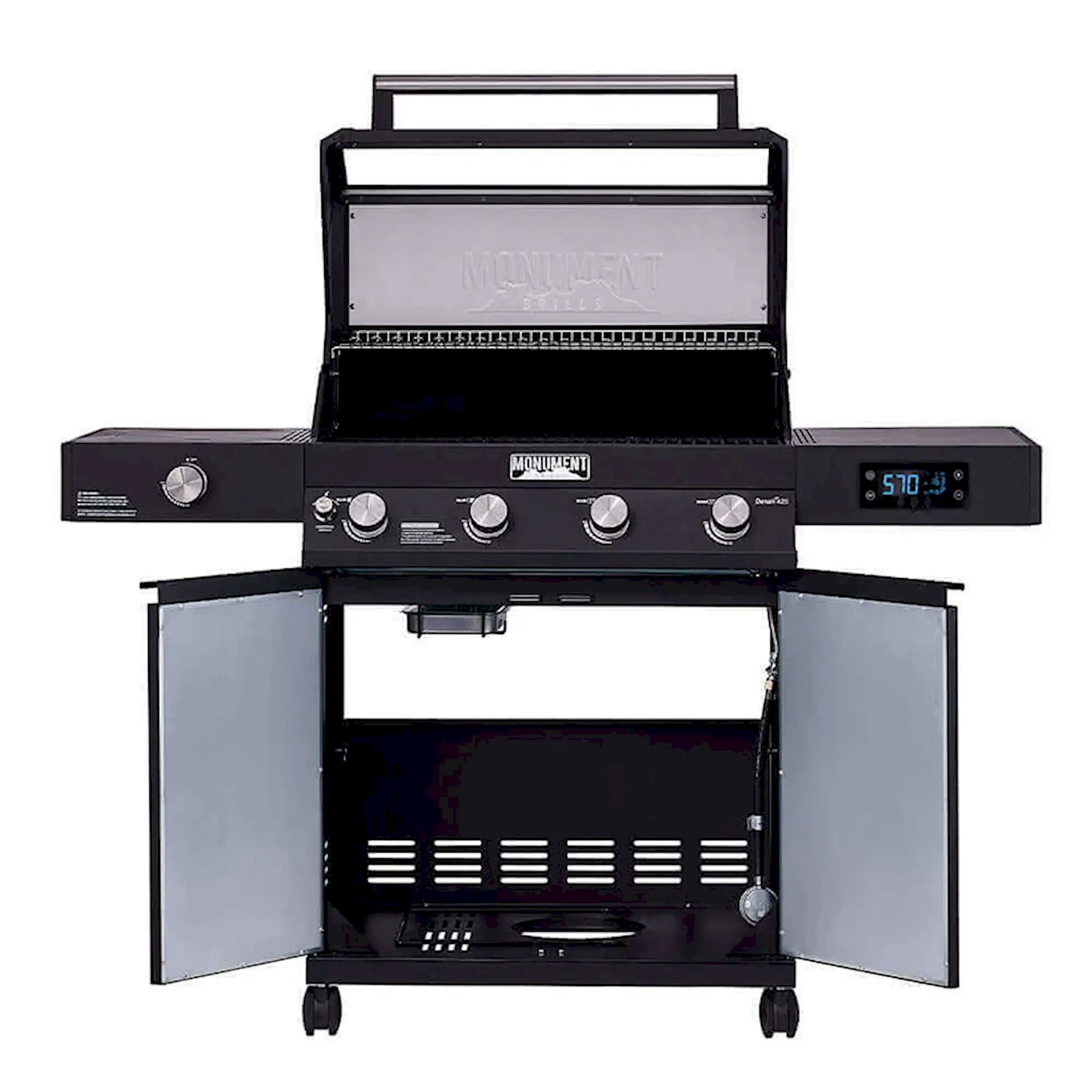 Monument Grills Denali 425 Smart Propane Gas Grill in Black with 4 Burners
