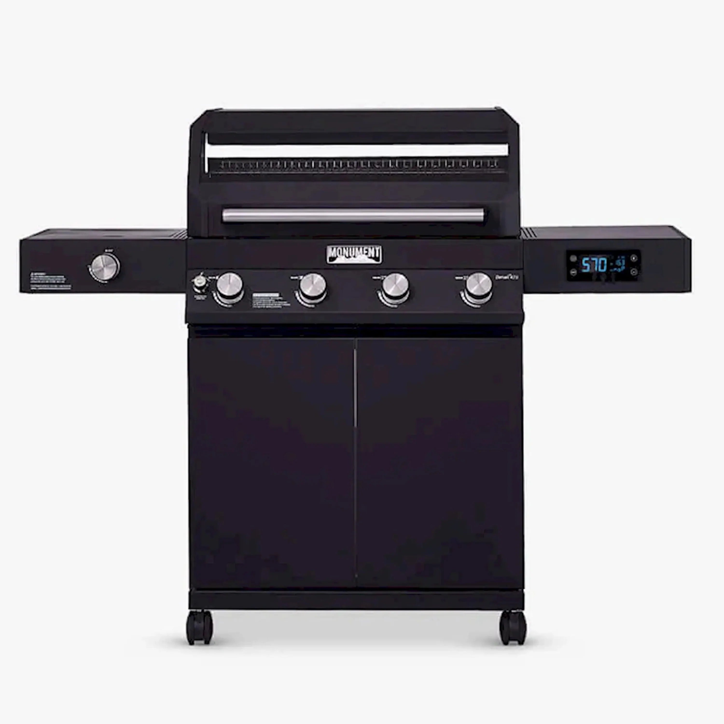 Monument Grills Denali 425 Smart Propane Gas Grill in Black with 4 Burners