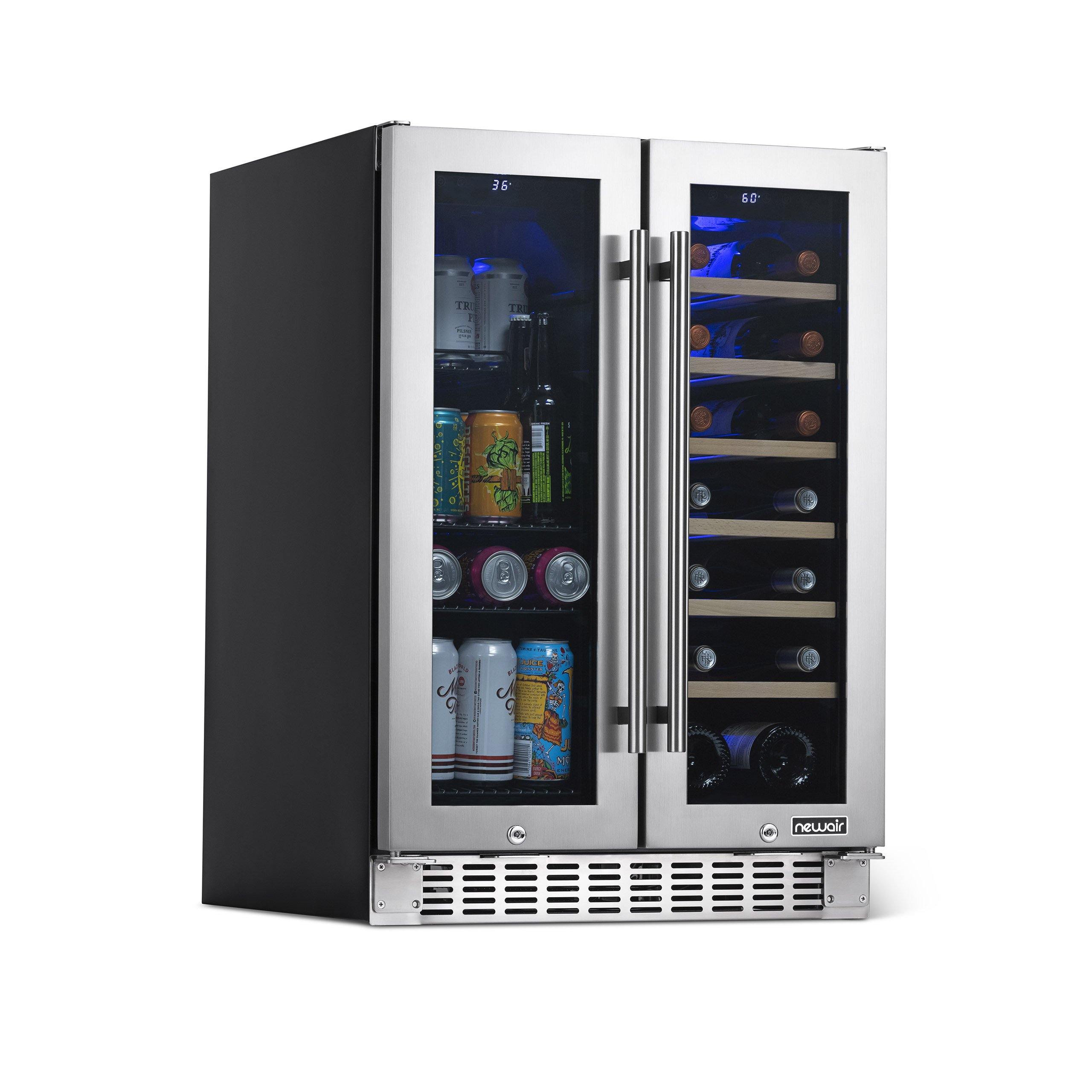 NewAir 24” Built-In 58-Can Dual Zone Beverage Fridge NWB080SS00