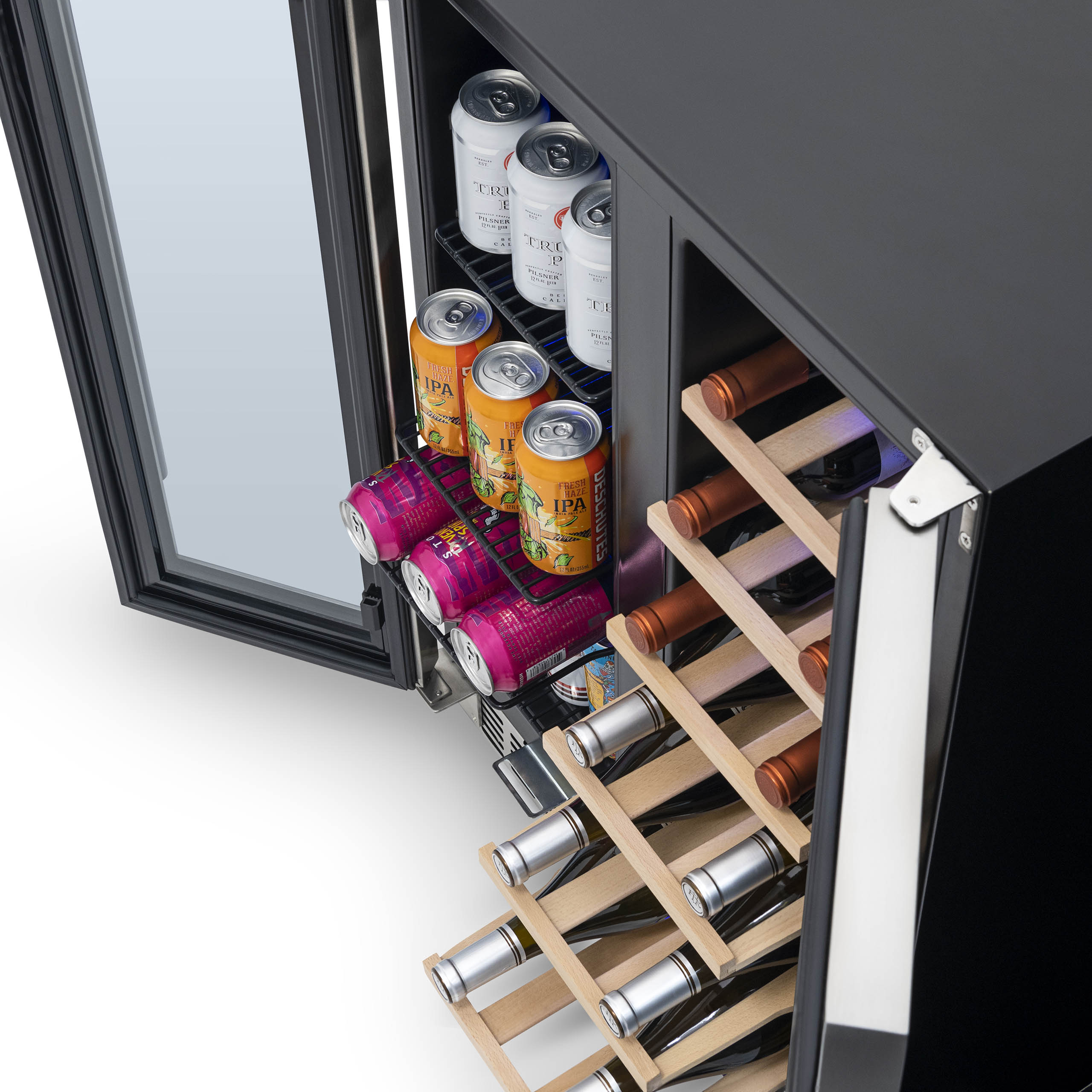 NewAir 24” Built-In 58-Can Dual Zone Beverage Fridge NWB080SS00