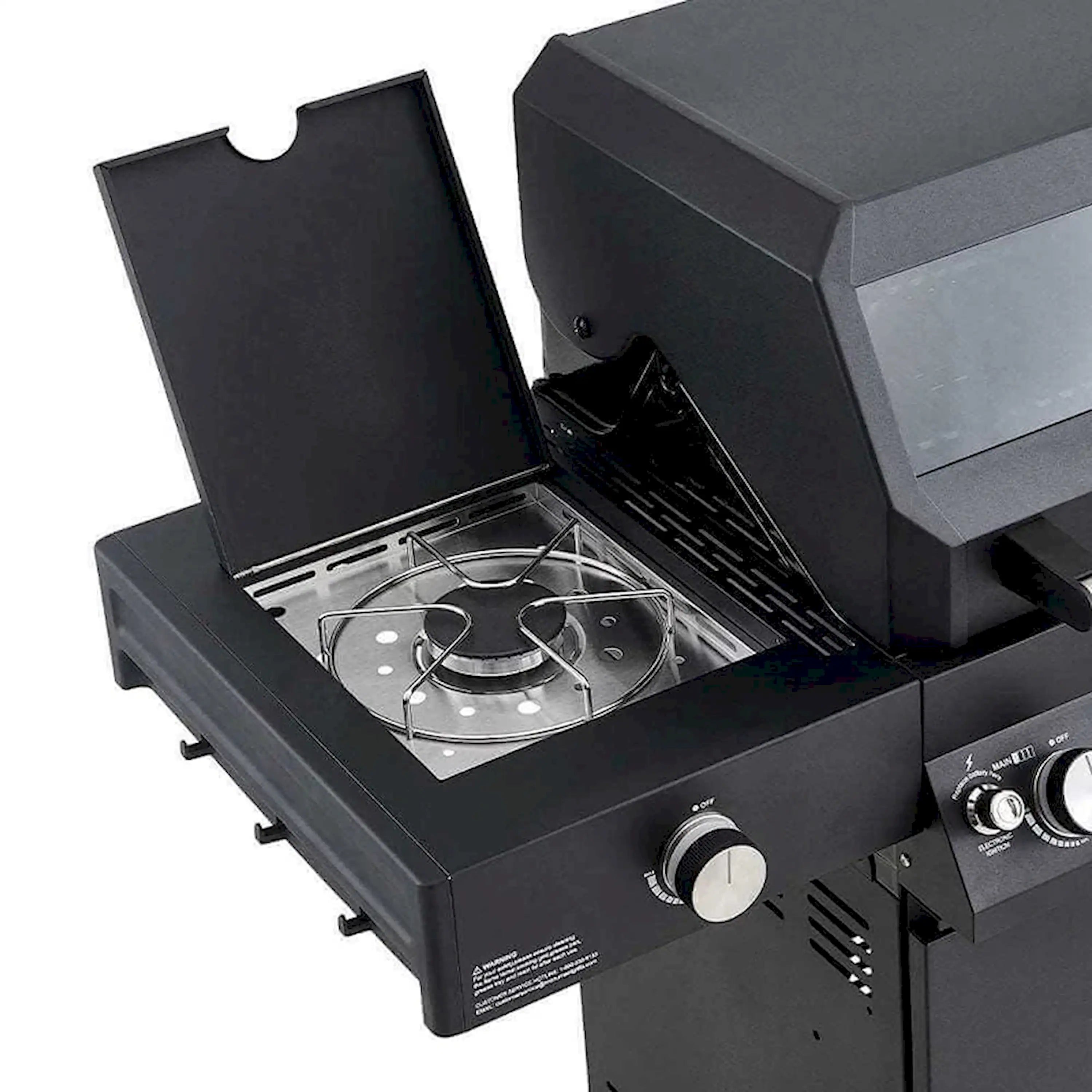 Monument Grills Denali 425 Smart Propane Gas Grill in Black with 4 Burners