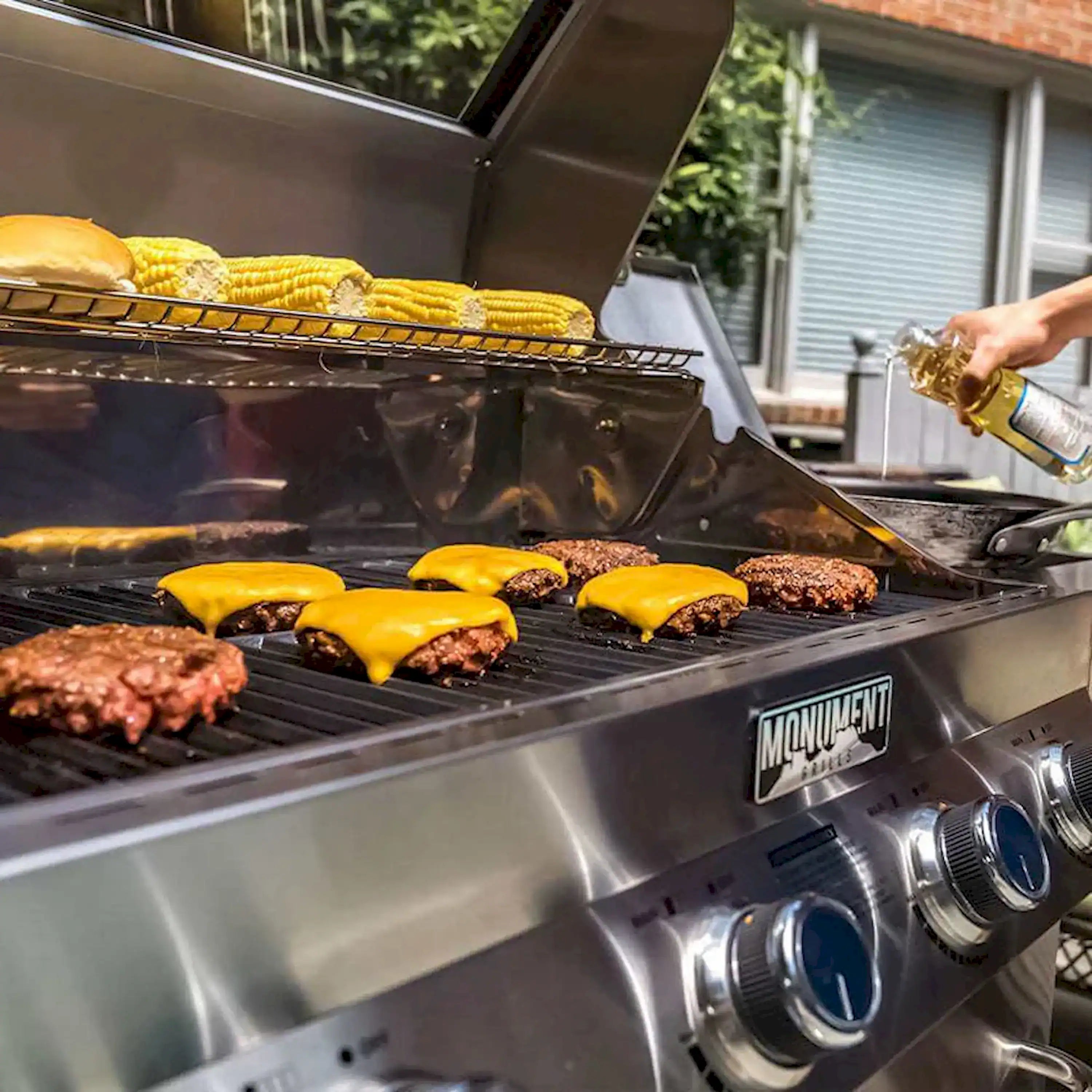 Monument Grills Classic 35633 Infrared Propane Gas Grill in Stainless Steel with 4 Burners