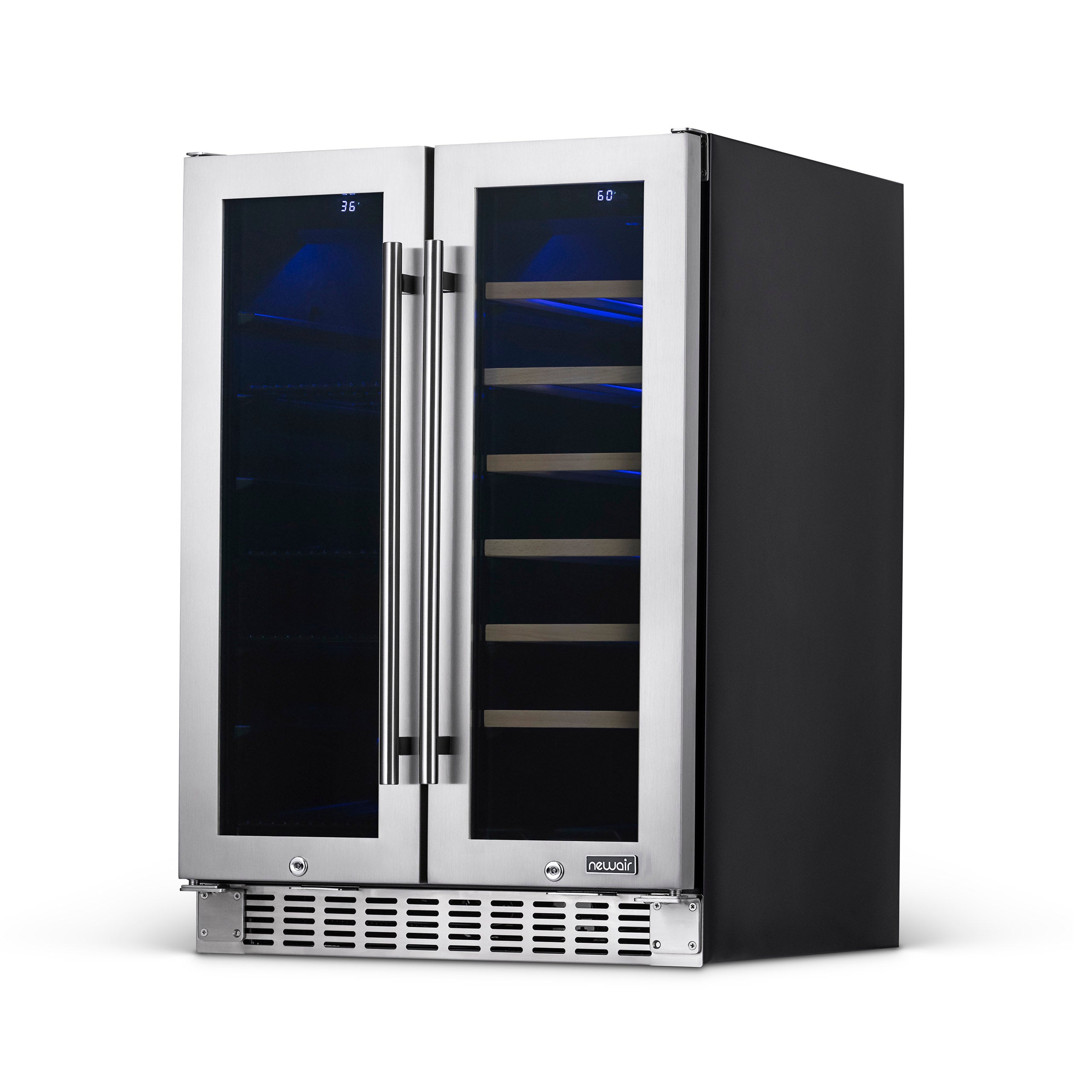 NewAir 24” Built-In 58-Can Dual Zone Beverage Fridge NWB080SS00
