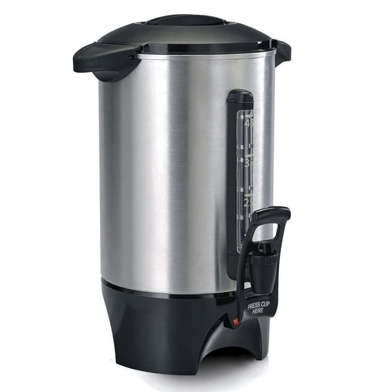 45-Cup Coffee Urn and Hot Beverage Dispenser – Stainless Steel Large Capacity Brewer