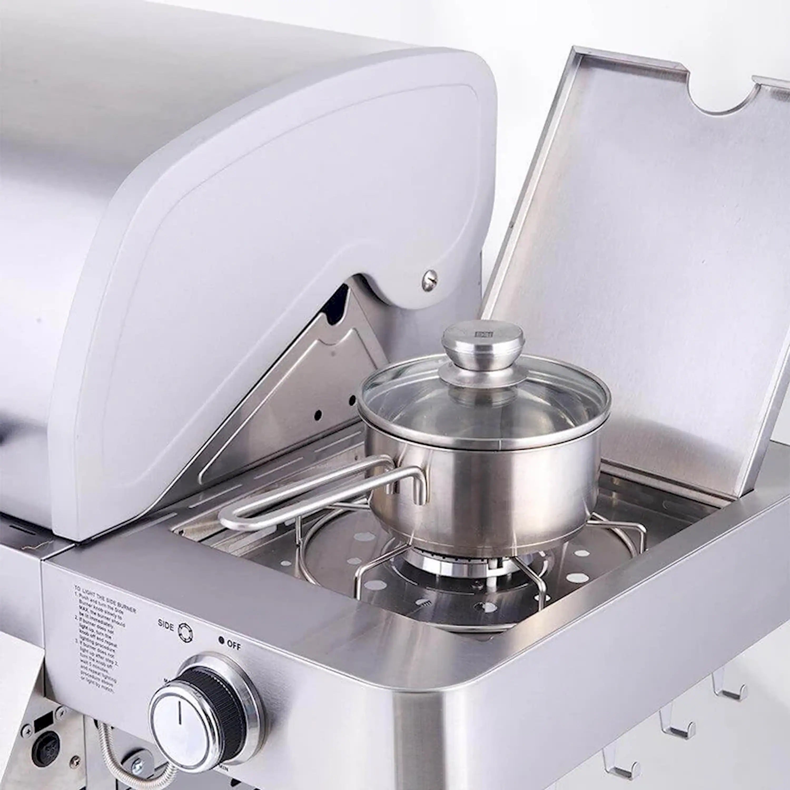 Monument Grills Classic 24367 Infrared Propane Gas Grill in Stainless Steel with 4 Burners & 2 Side Burners