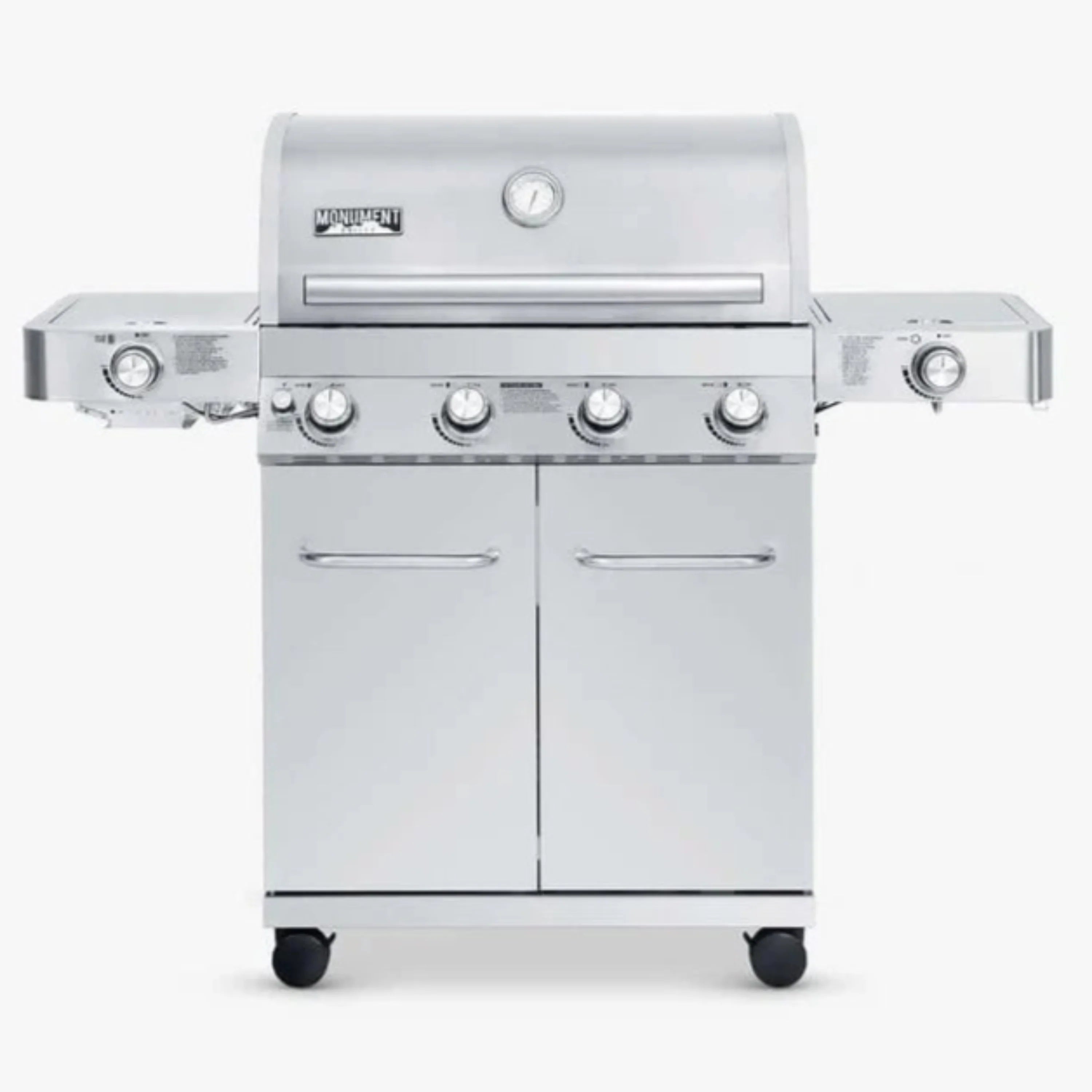 Monument Grills Classic 24367 Infrared Propane Gas Grill in Stainless Steel with 4 Burners & 2 Side Burners