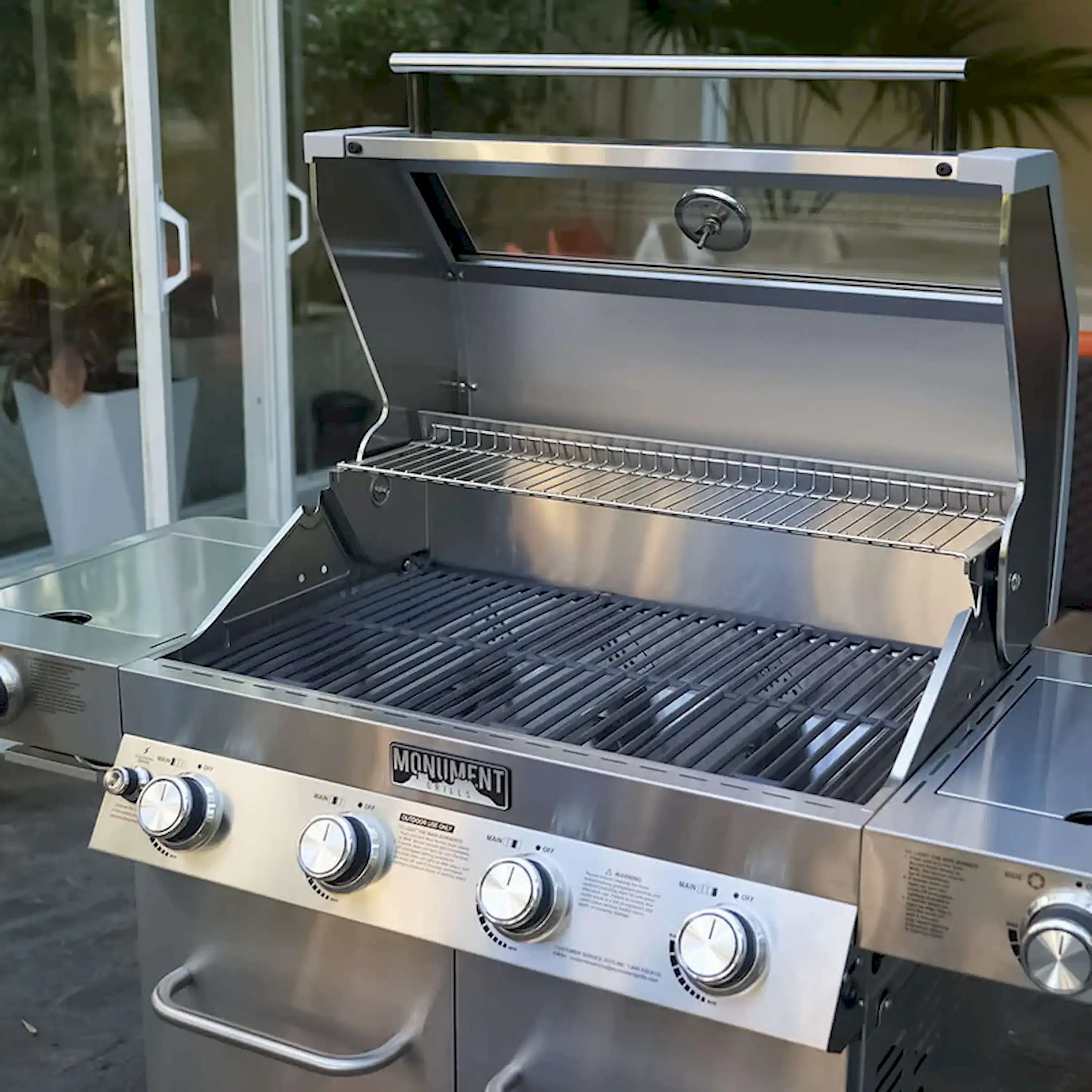 Monument Grills Classic 35633 Infrared Propane Gas Grill in Stainless Steel with 4 Burners