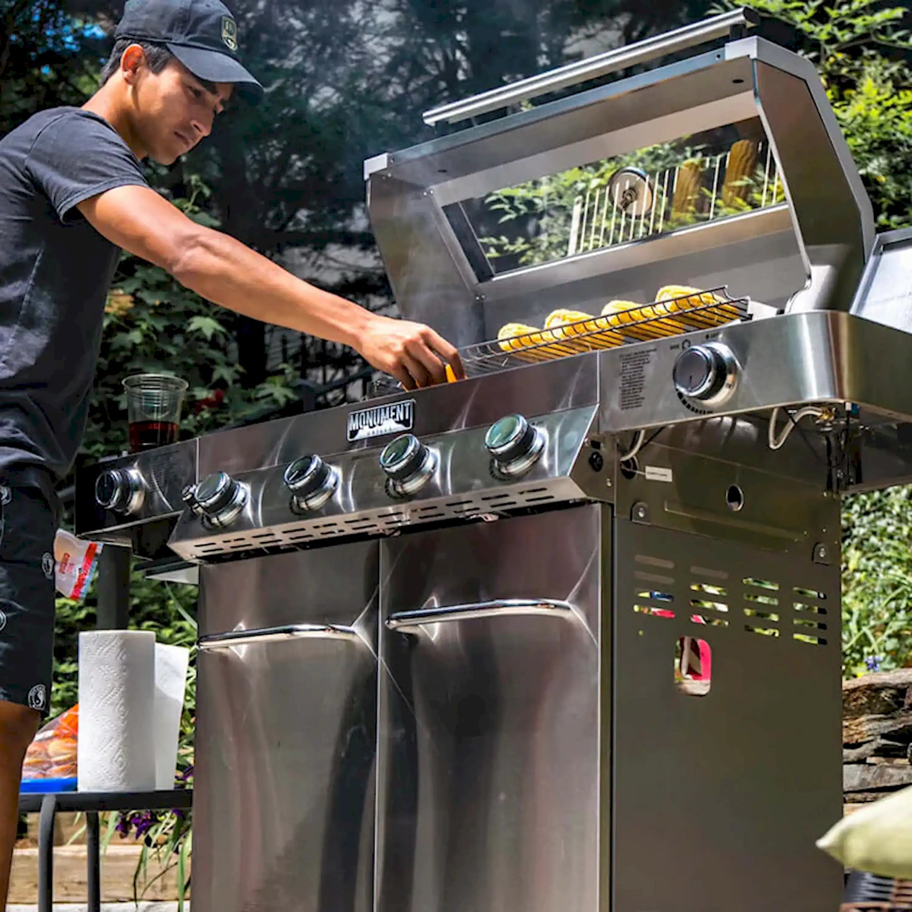 Monument Grills Classic 35633 Infrared Propane Gas Grill in Stainless Steel with 4 Burners