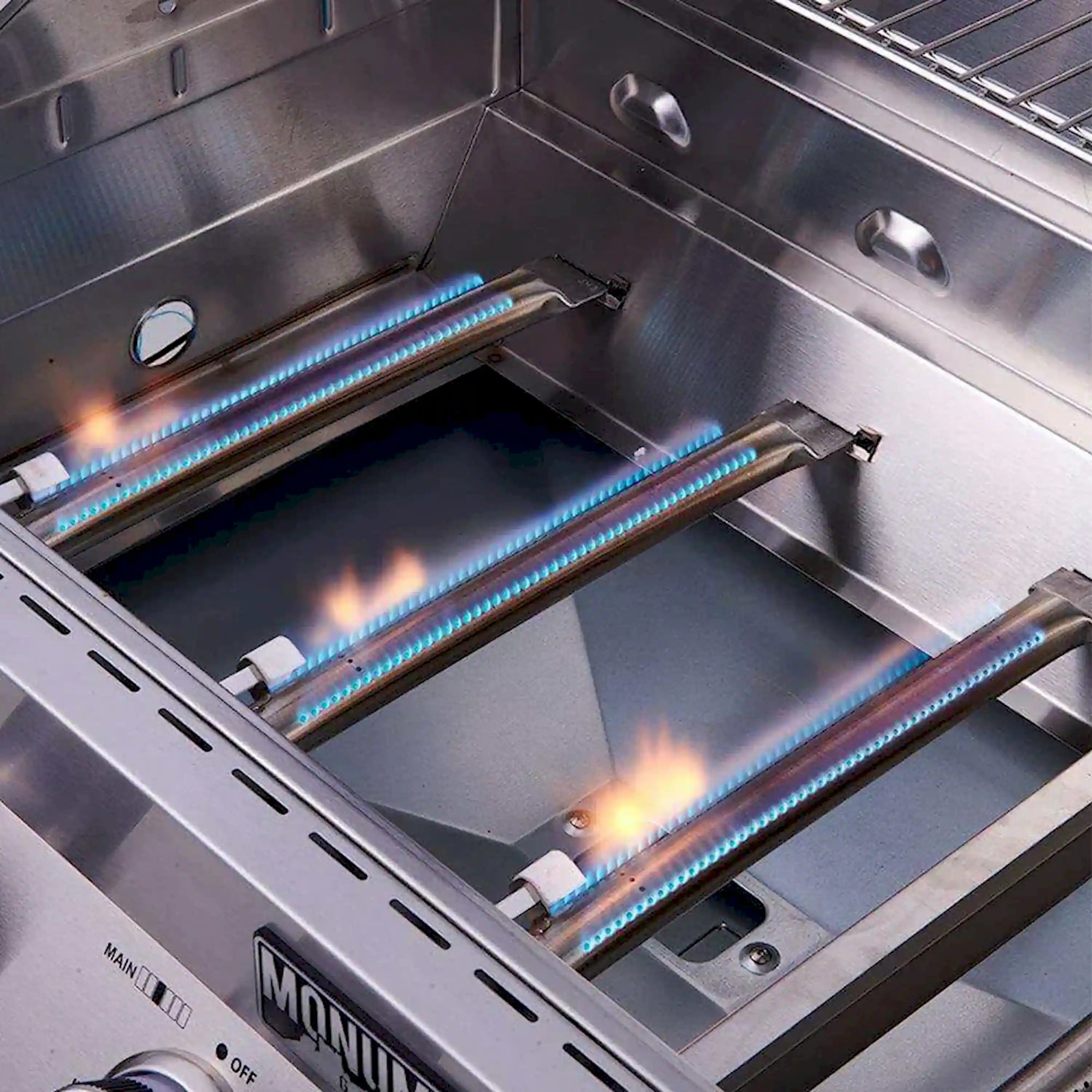 Monument Grills Classic 35633B Infrared Propane Gas Grill in Blue with 4 Burners