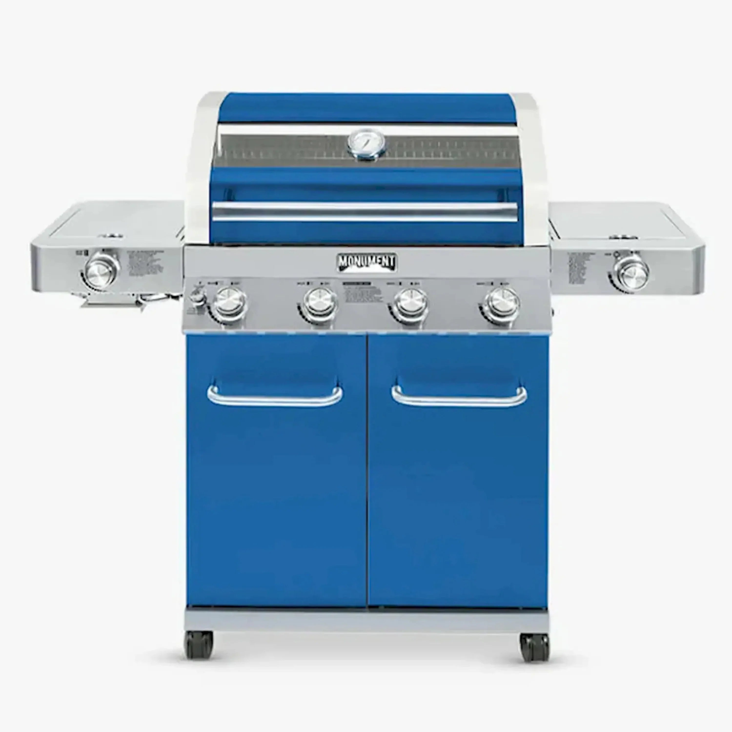 Monument Grills Classic 35633B Infrared Propane Gas Grill in Blue with 4 Burners