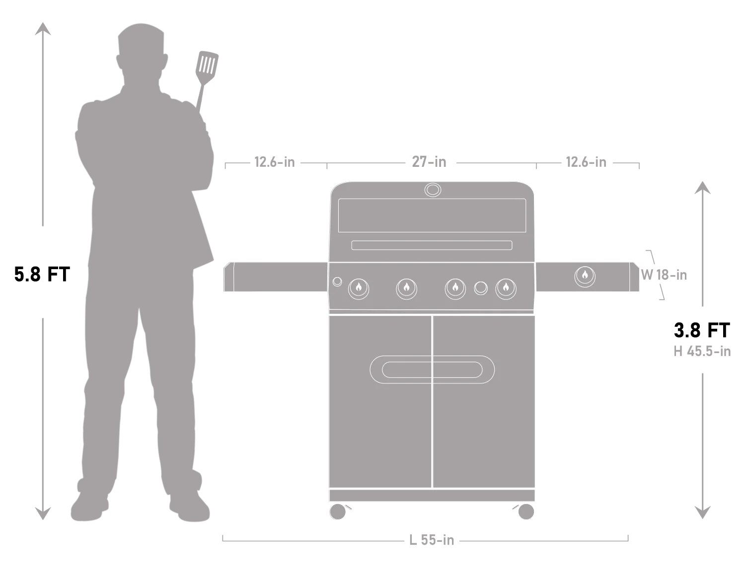 Monument Grills Mesa 415BZ Stainless Propane Gas Grill