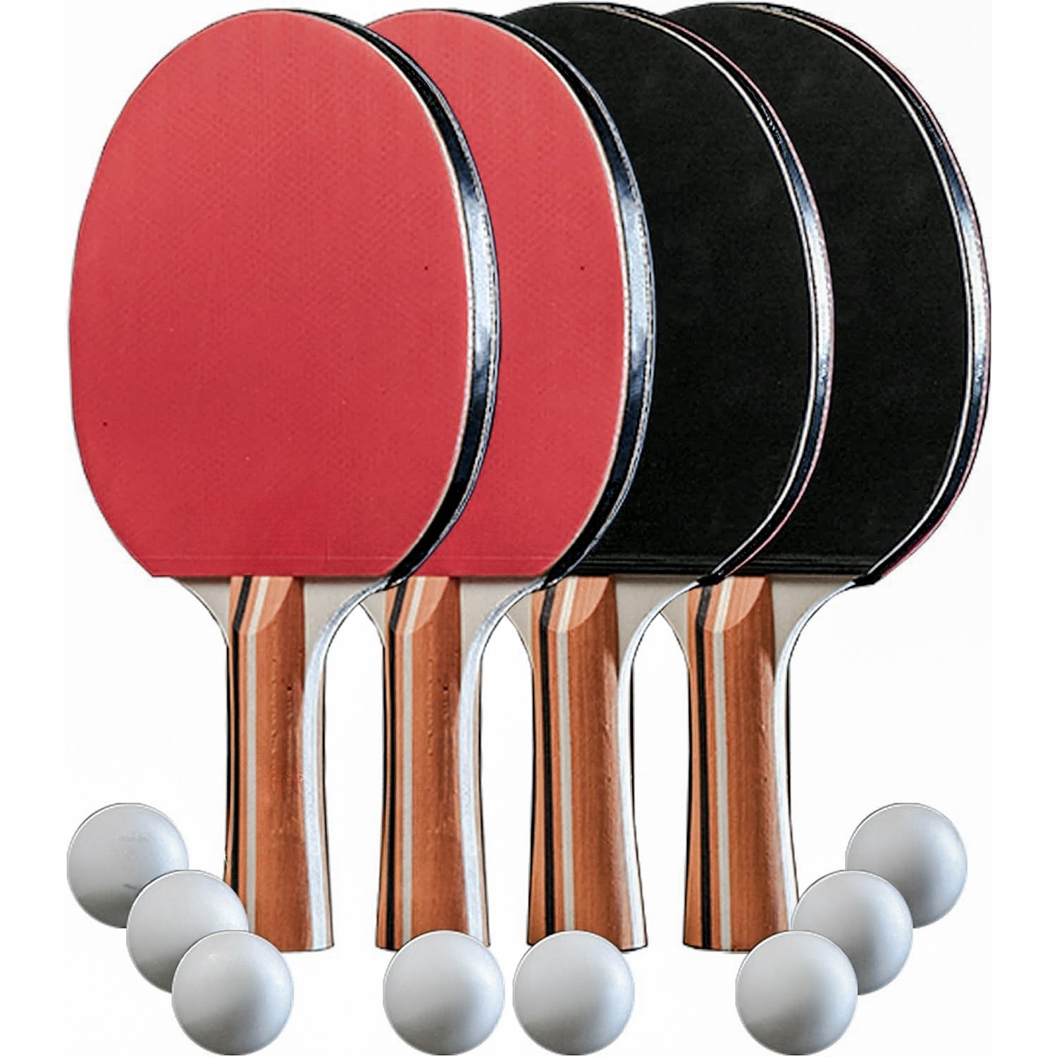 4-Player Ping Pong Paddle Set with Balls and Carrying Case – Indoor & Outdoor Table Tennis Kit