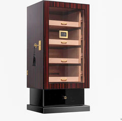 Image of Large Cedar Cigar Cabinet Humidor with Drawers and Digital Hygrometer