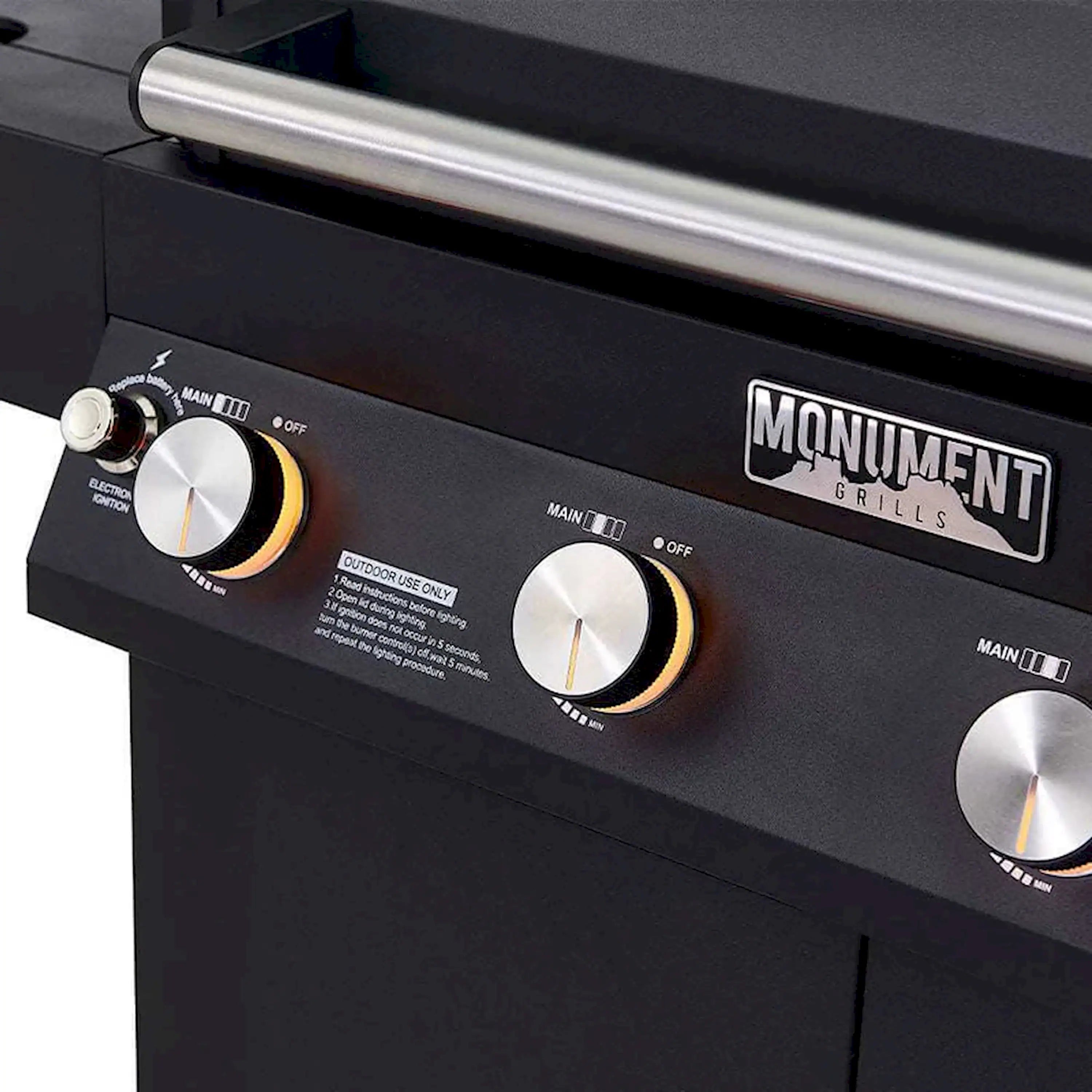 Monument Grills Denali 425 Smart Propane Gas Grill in Black with 4 Burners