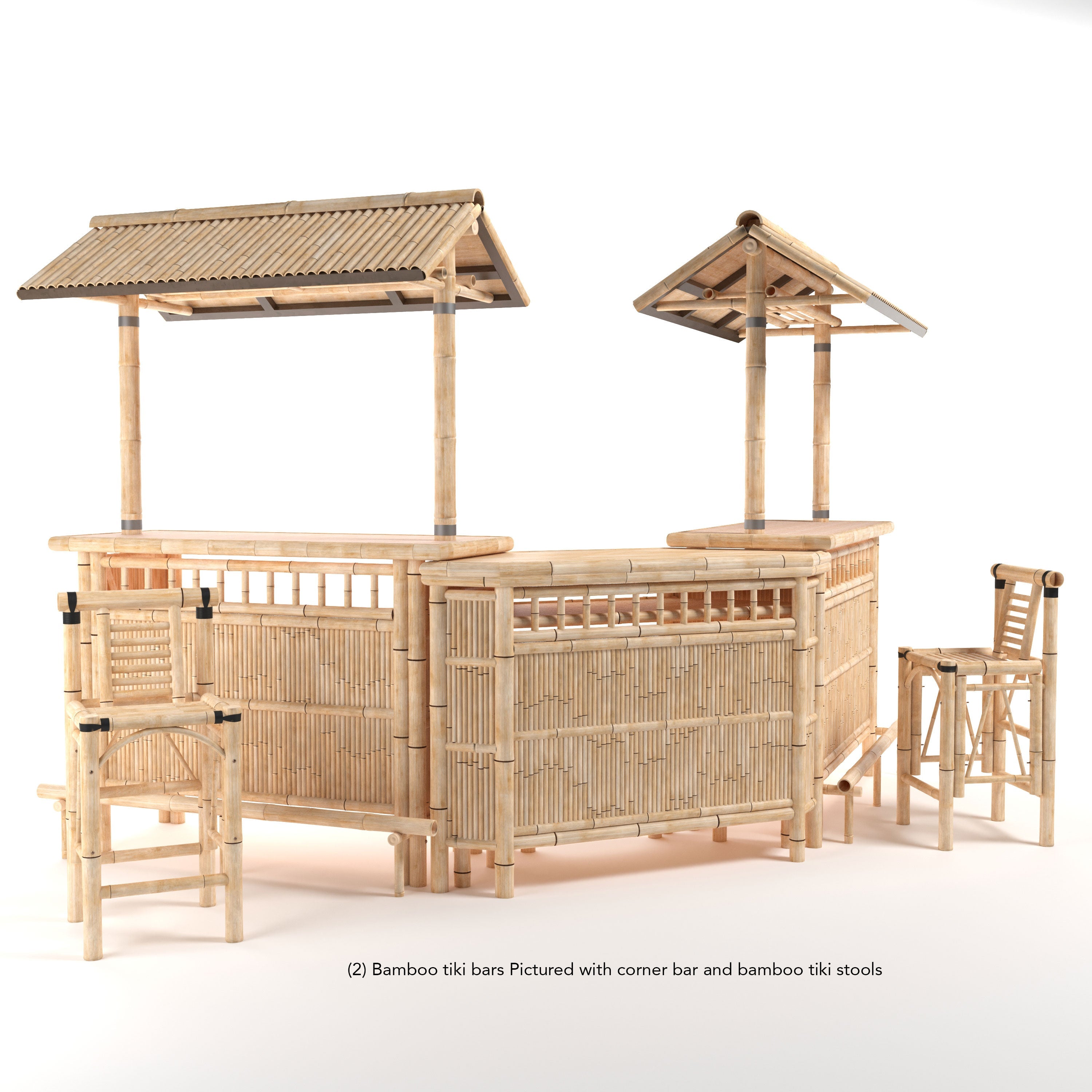 RAM Game Room TBAR60 - Bamboo Tiki Bar & Sets