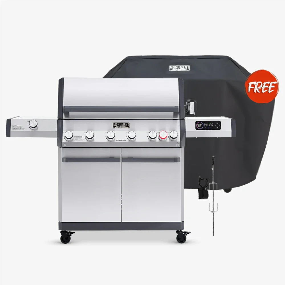 Monument Grills Eminence E605 Gas Grill in Stainless Steel with 6 Burners