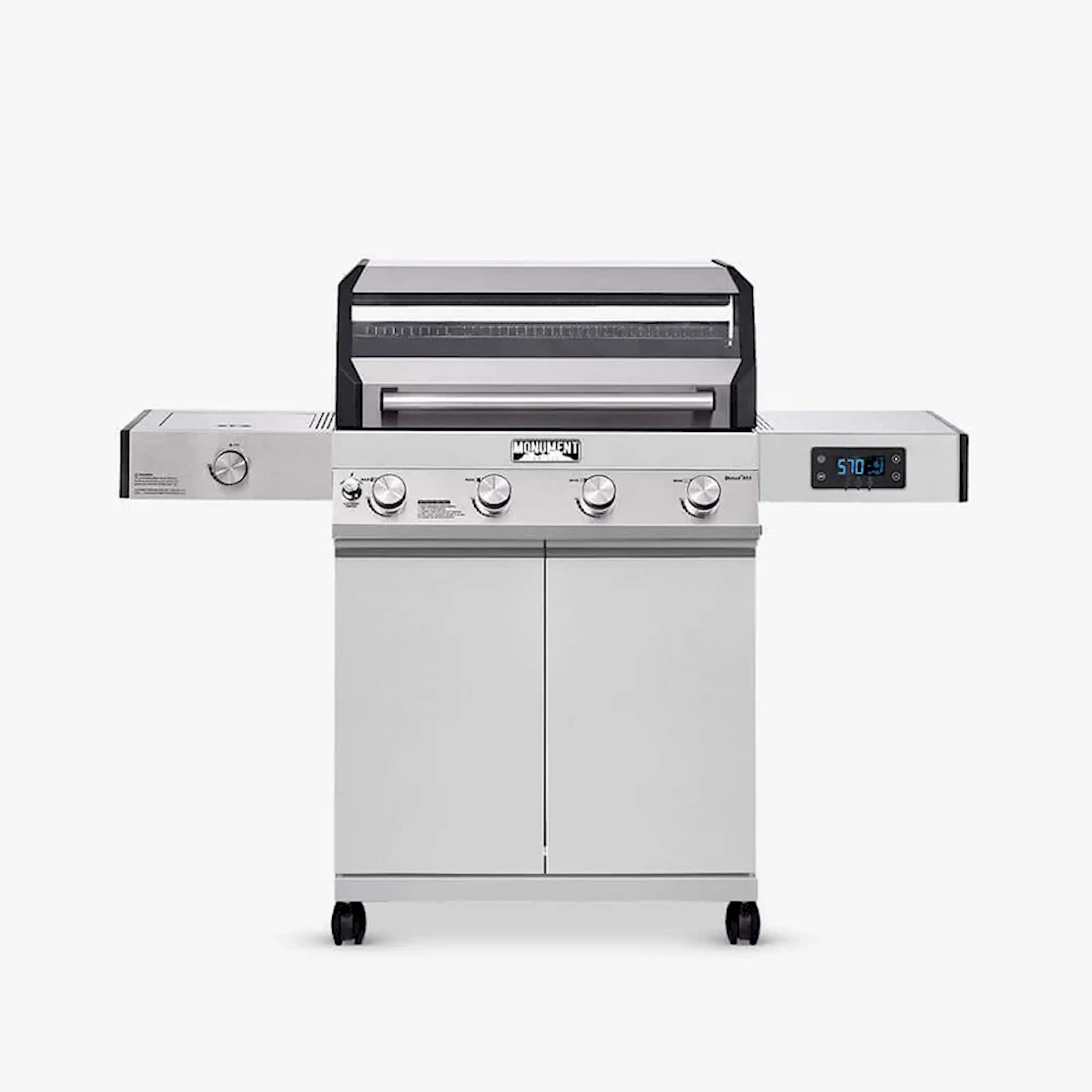 Monument Grills Denali 405 Smart Tech Propane Gas Grill in Stainless Steel