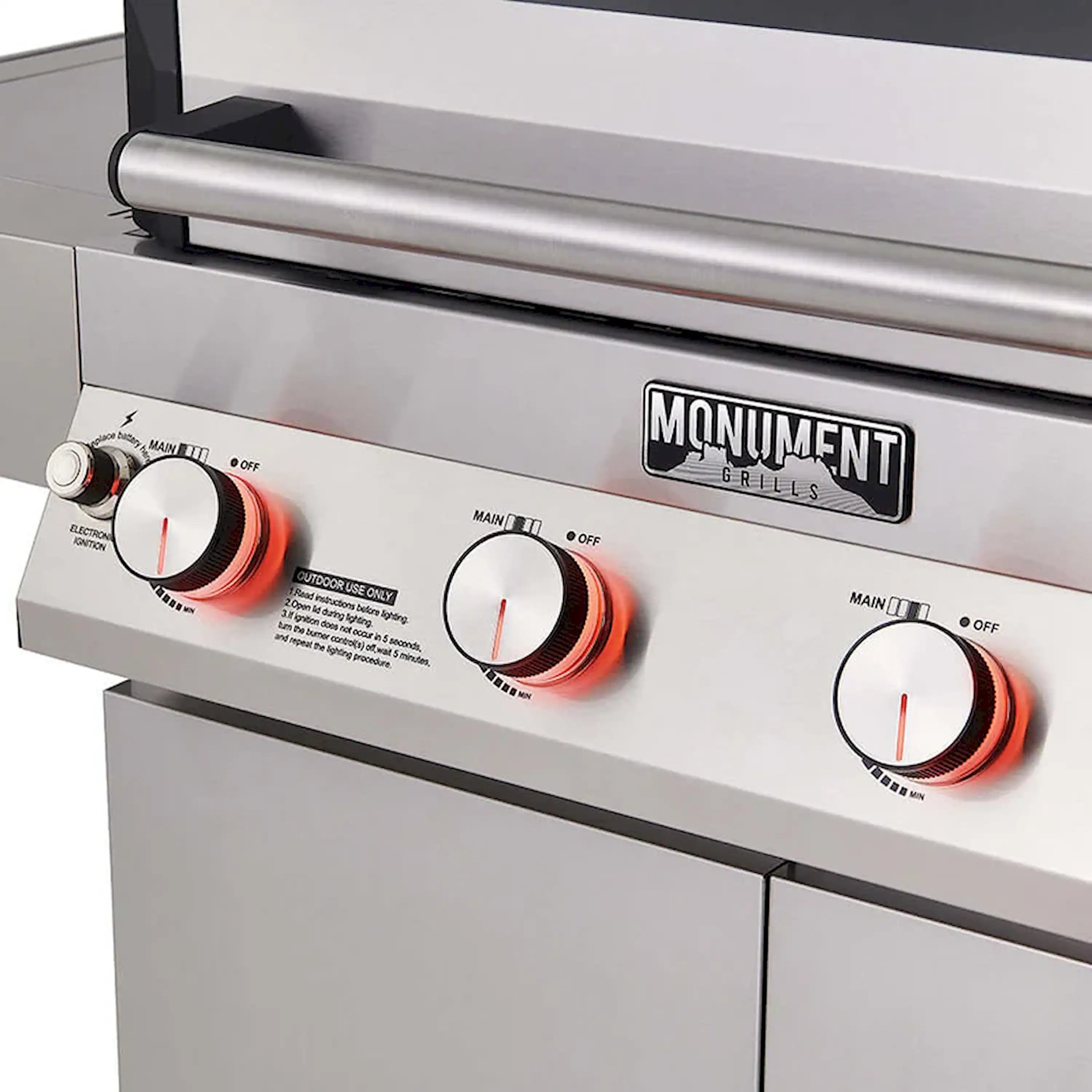 Monument Grills Denali 405 Smart Tech Propane Gas Grill in Stainless Steel