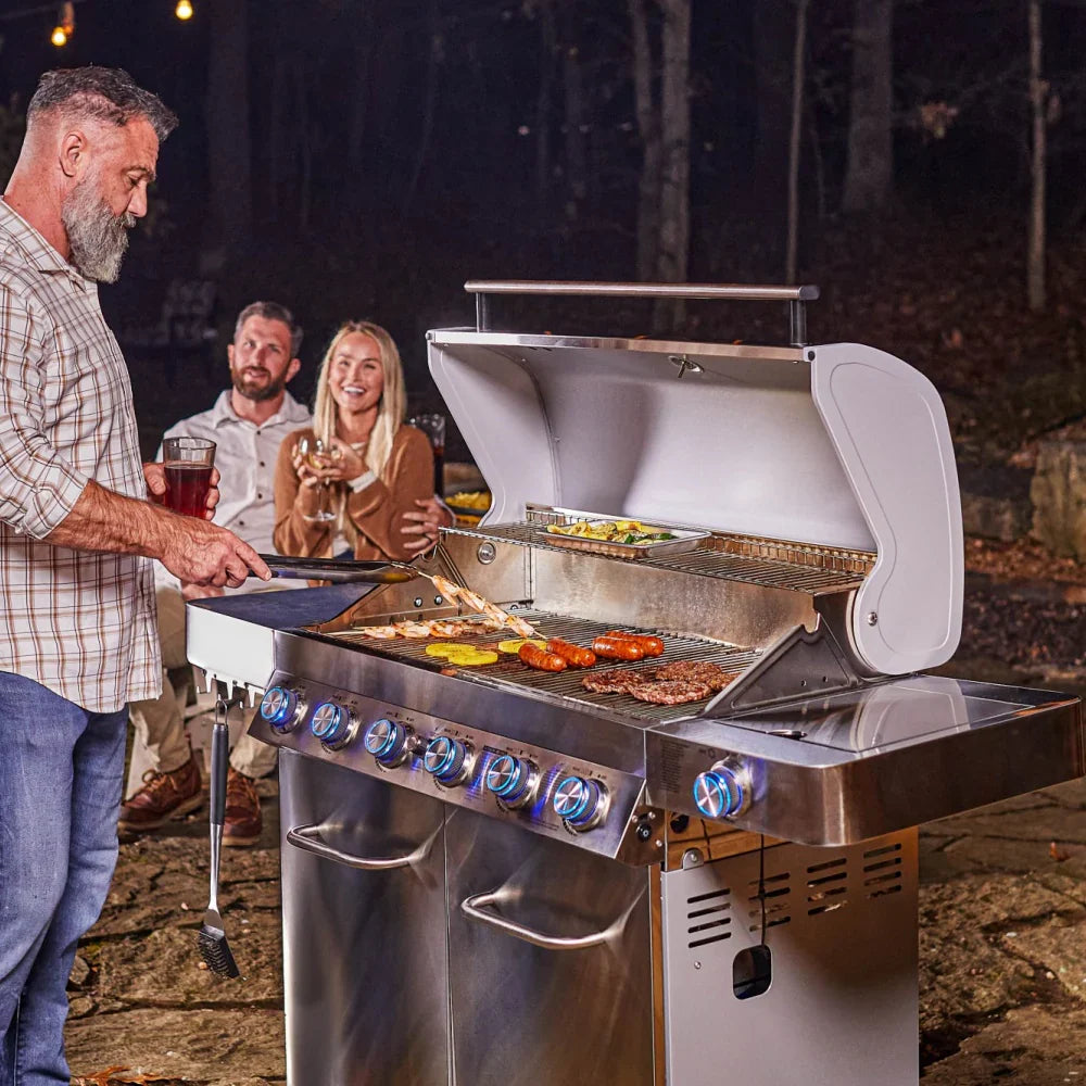 Monument Grills Classic 77352 Propane Gas Grilll in Stainless Steel with 6 Burners
