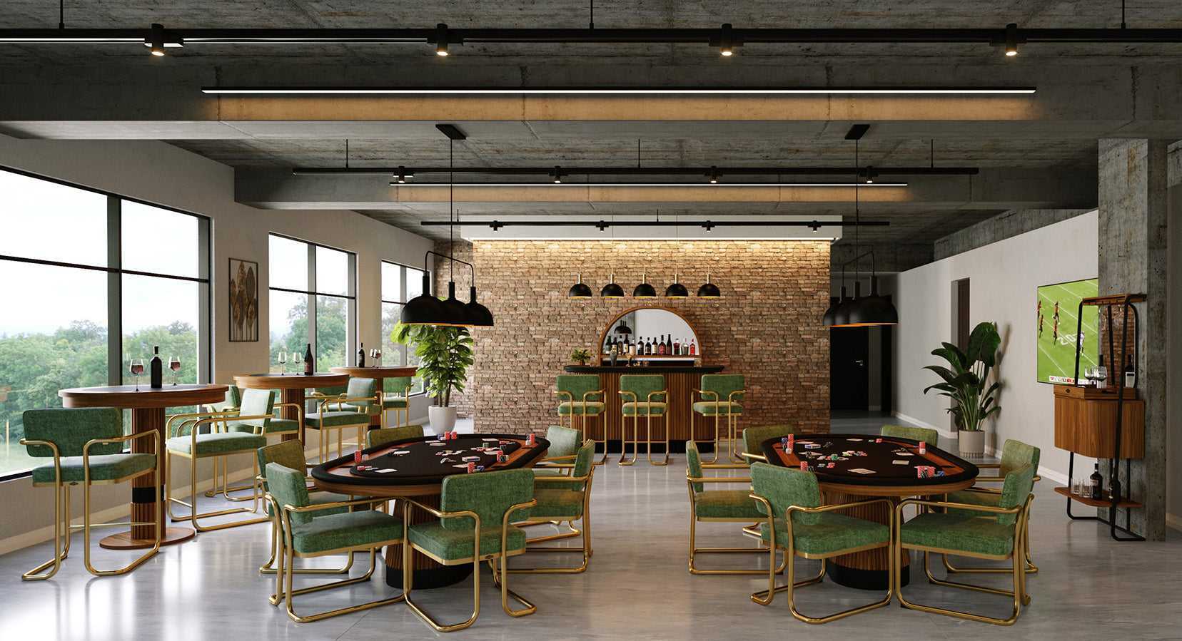 RAM Game Room PRO84TXTBL - Prohibition Texas Hold'em Poker Table