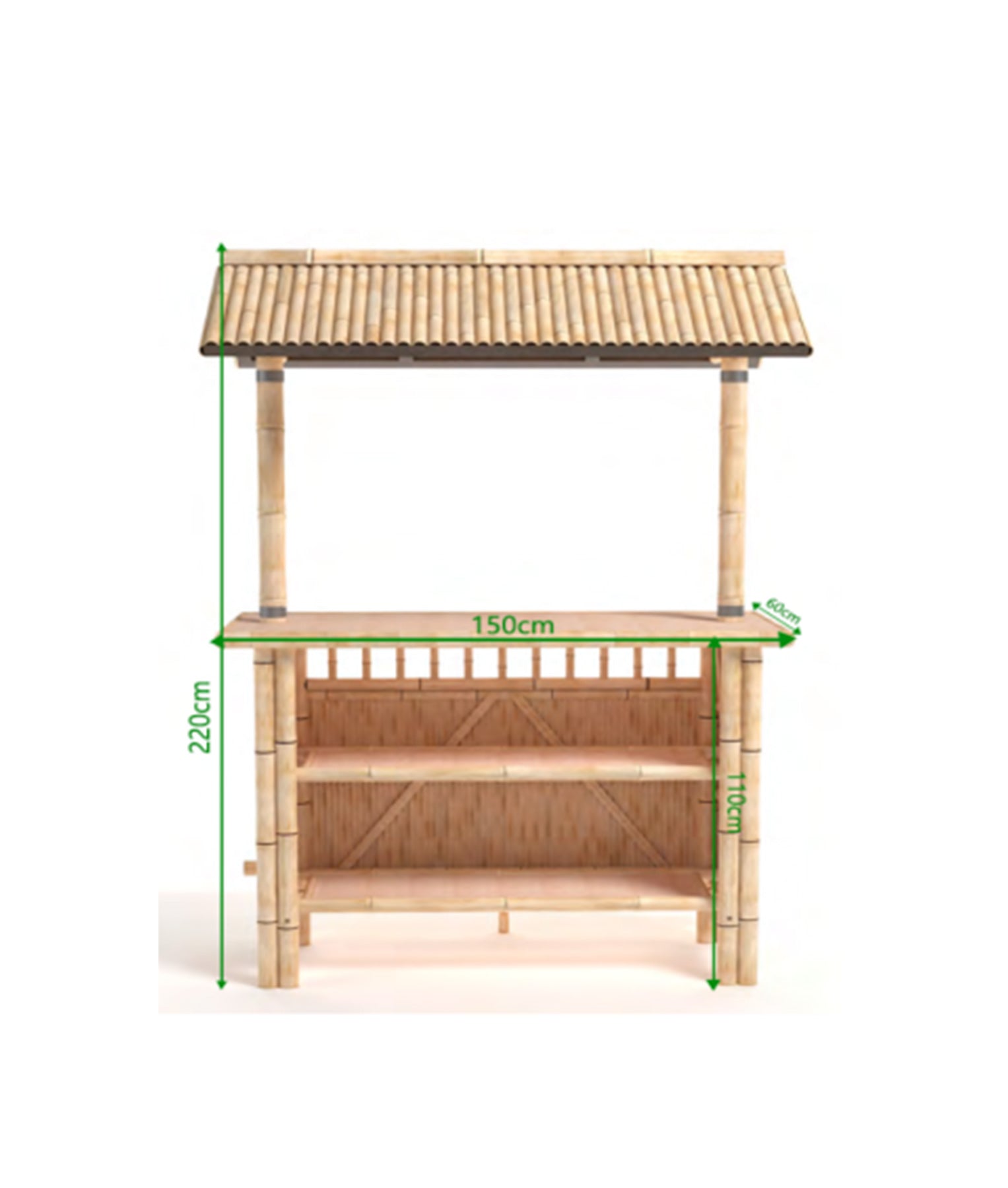 RAM Game Room TBAR60 - Bamboo Tiki Bar & Sets