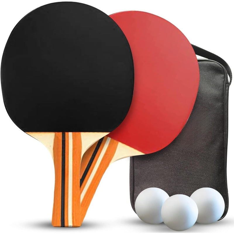 2-Player Ping Pong Paddle Set with Balls and Carrying Case – Indoor & Outdoor Table Tennis Kit
