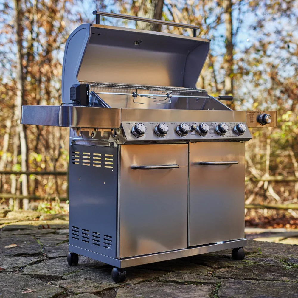 Monument Grills Classic 77352 Propane Gas Grilll in Stainless Steel with 6 Burners