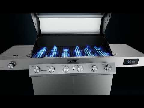 Monument Grills Denali 605 Smart Gas Grill in Stainless Steel with 6 Burners