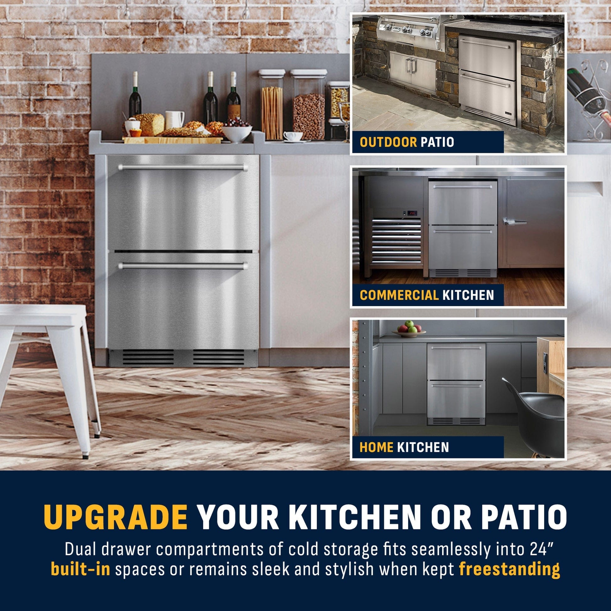 NewAir 24" Undercounter Dual Zone Freezer & Refrigerator