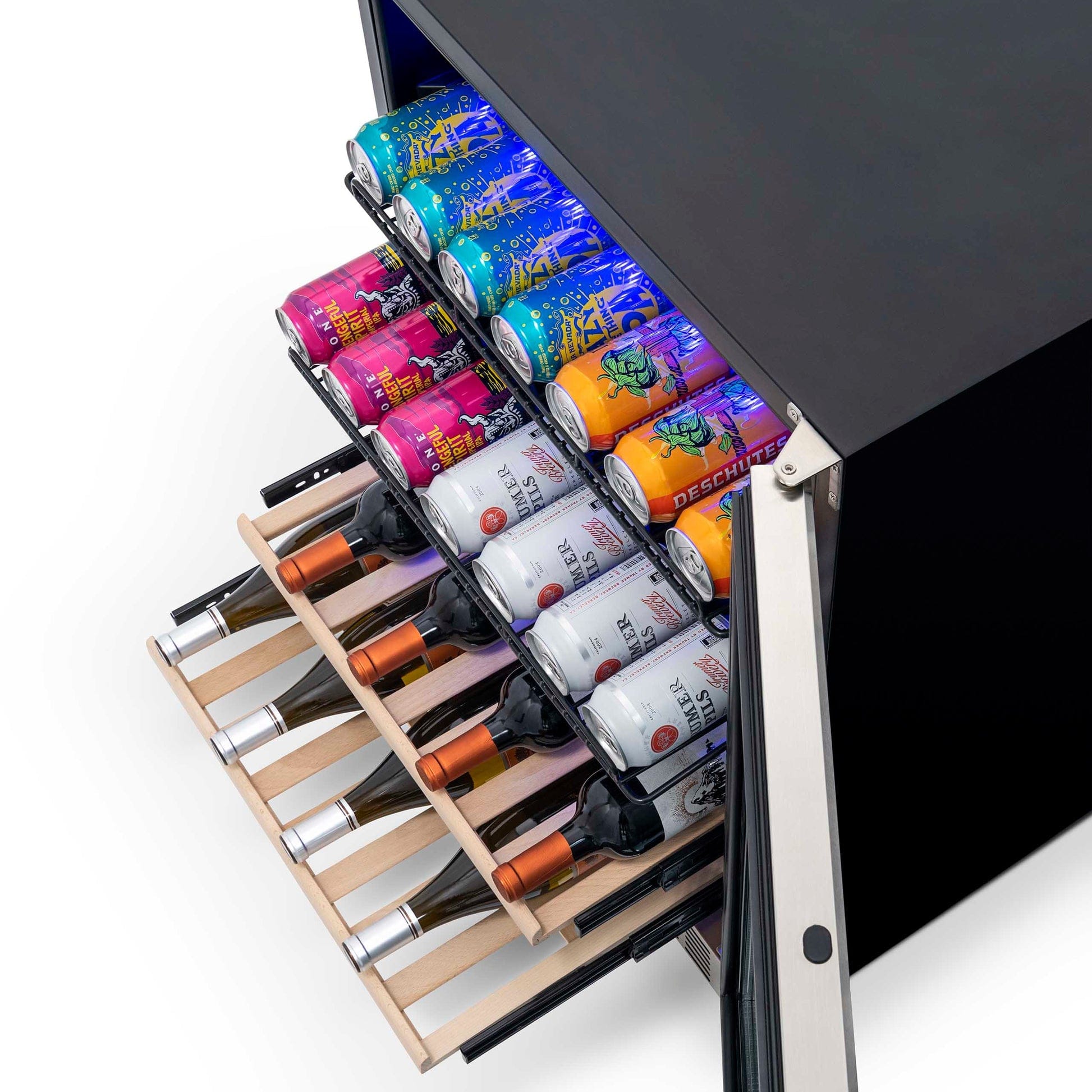 NewAir 70-Can Built-In Dual Zone Beverage Fridge AWB-400DB