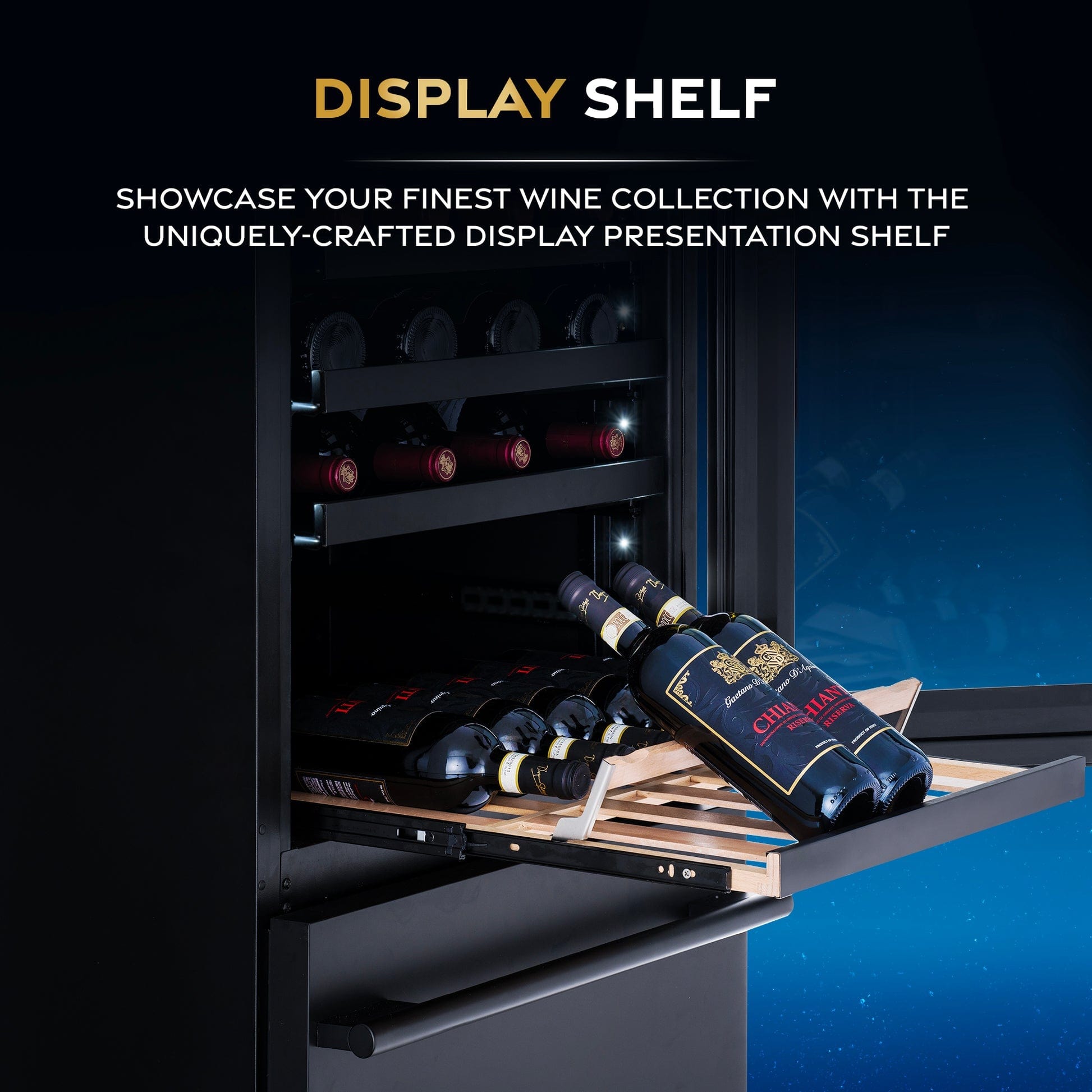 NewAir ESTATE 24" Black Dual Zone Wine Fridge & Beverage Center