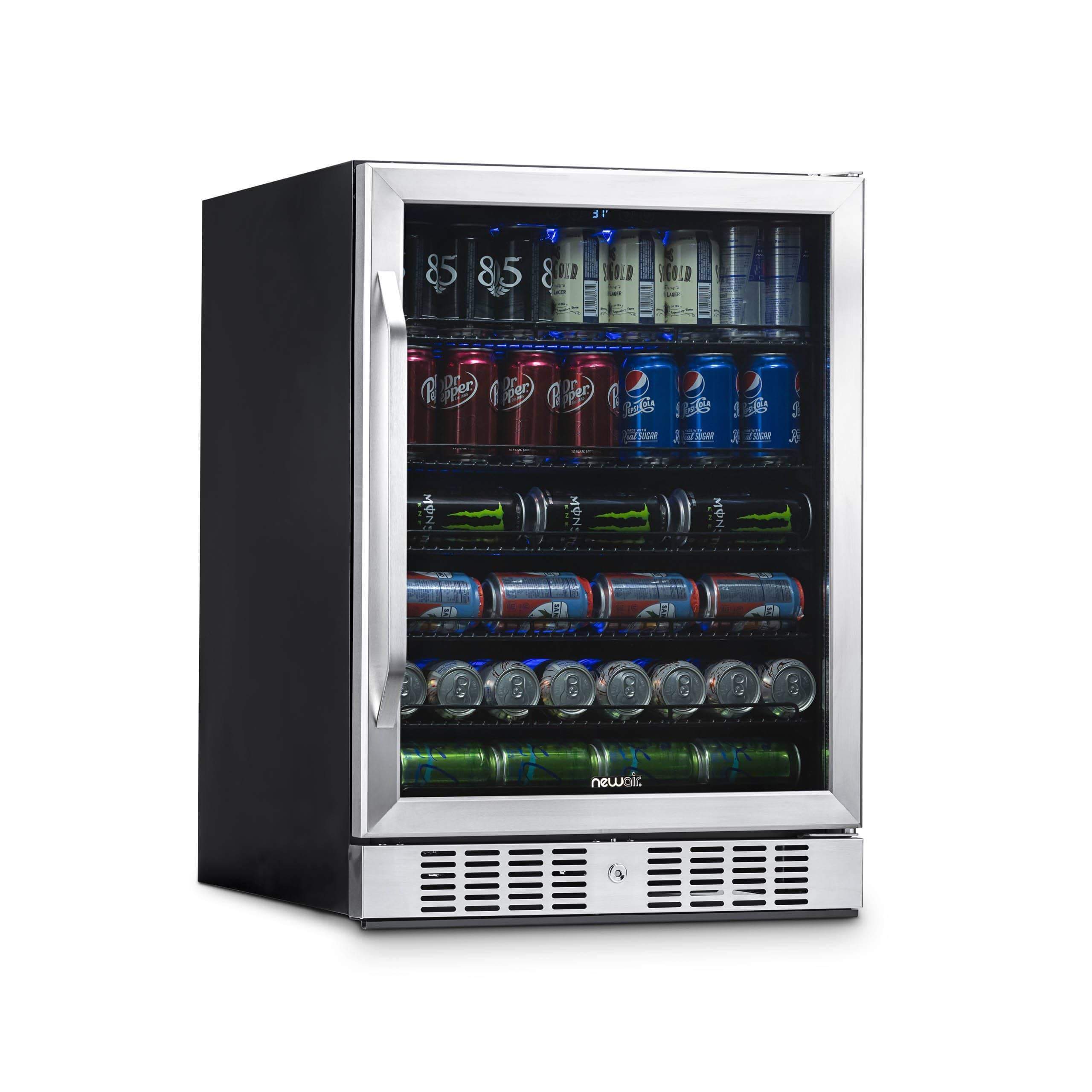 NewAir 24” Wide Built-in Stainless Steel 177 Cans Beverage Fridge ABR-1770