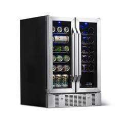 NewAir 24” Wide Built-in 18 Bottle and 58 Cans Dual Zone Wine and Beverage Fridge AWB-360DB