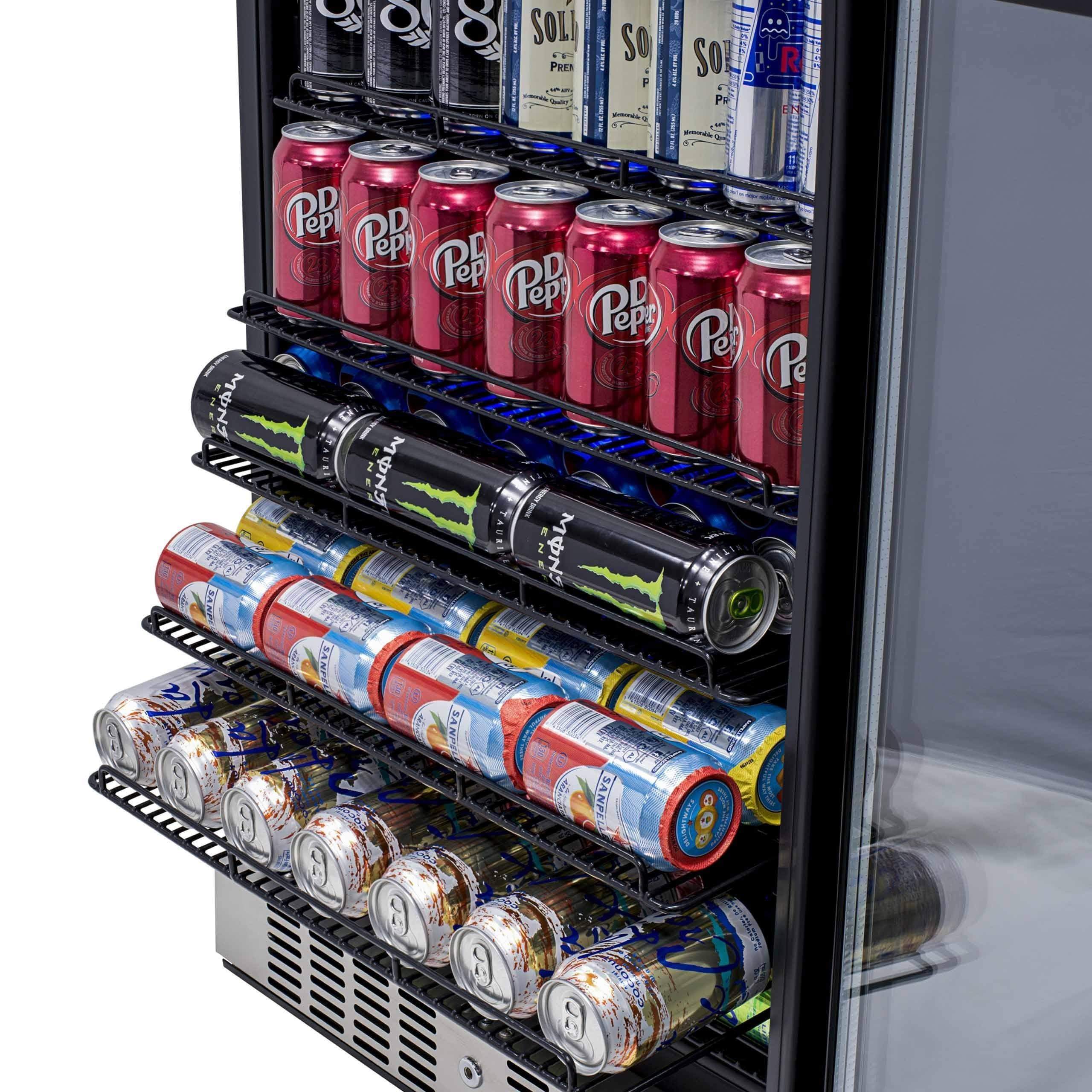 NewAir 24” Wide Built-in Stainless Steel 177 Cans Beverage Fridge ABR-1770